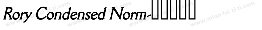 Rory Condensed Norm字体转换
